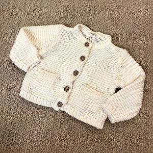 White baby girl sweater 3 months